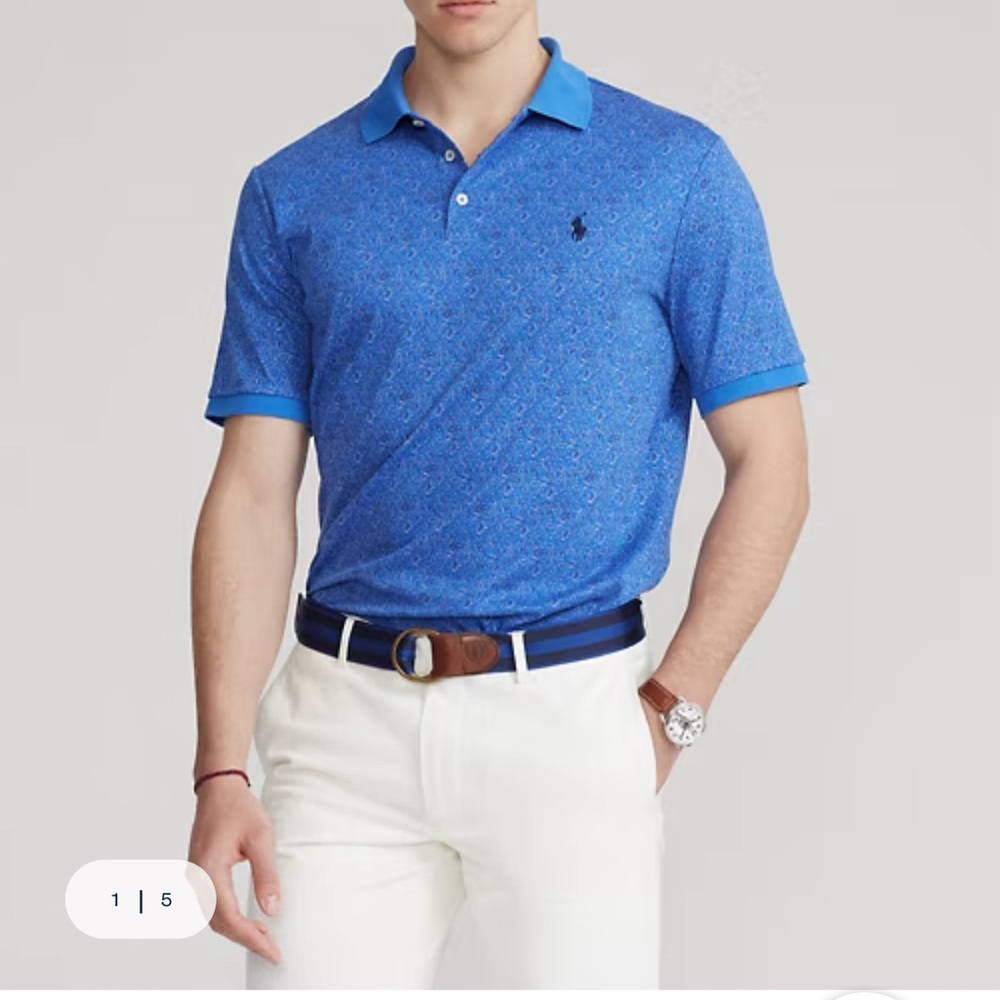 Ralph Lauren Floral-Print Soft Cotton Polo Shirt